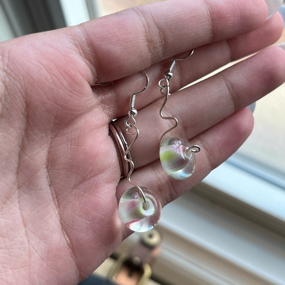 glass bead earrings